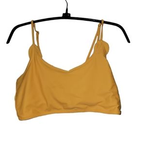 Mizaful  Yellow Swim Bikini Top Sz 6